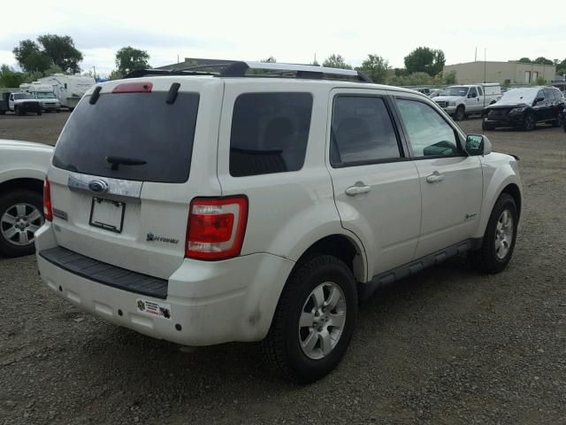 1FMCU59359KB88118 - 2009 FORD ESCAPE HYB WHITE photo 4