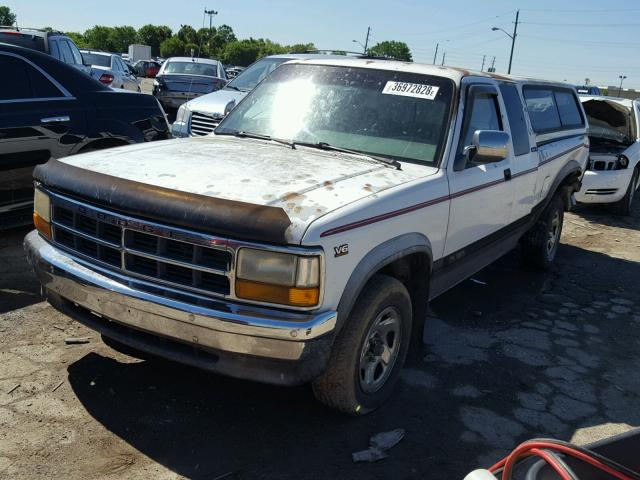 1B7GL23XXRS709854 - 1994 DODGE DAKOTA WHITE photo 2