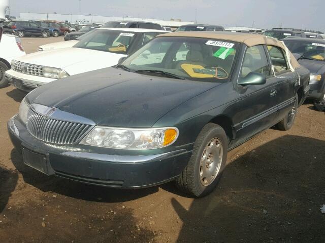 1LNHM97V2XY693366 - 1999 LINCOLN CONTINENTA GREEN photo 2