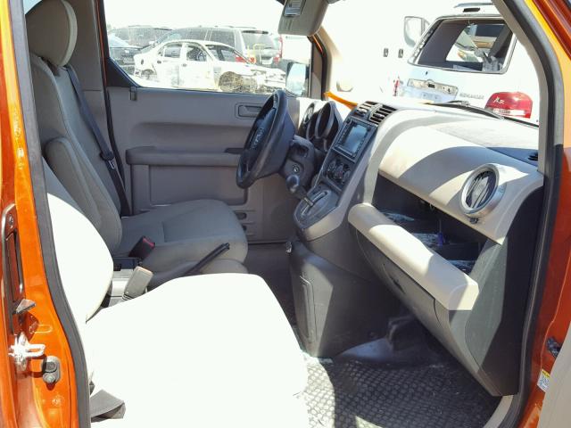 5J6YH287X9L000036 - 2009 HONDA ELEMENT EX ORANGE photo 5