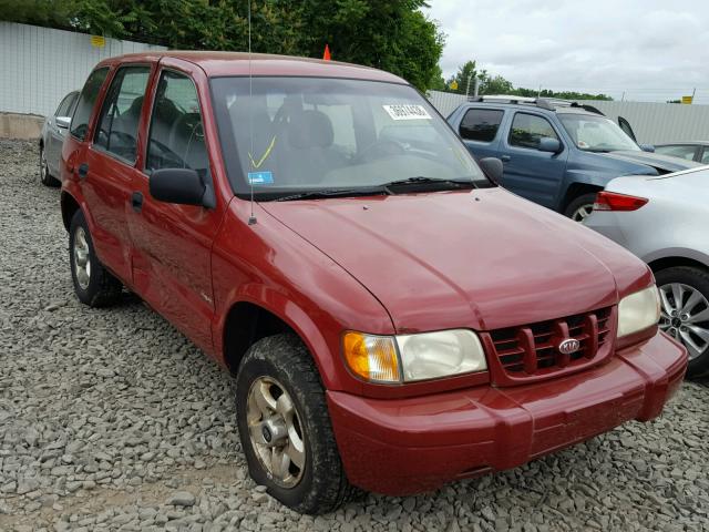 KNDJA7238Y5636049 - 2000 KIA SPORTAGE RED photo 1