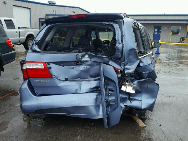 5FNRL38786B119068 - 2006 HONDA ODYSSEY EX BLUE photo 9