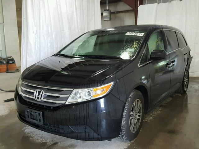 5FNRL5H66DB076673 - 2013 HONDA ODYSSEY EX BLACK photo 2