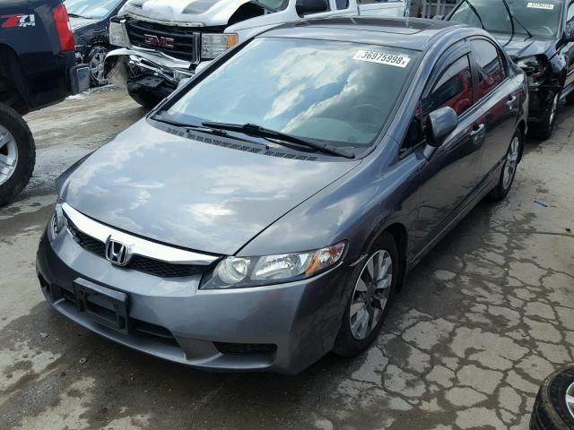 2HGFA1F91AH545612 - 2010 HONDA CIVIC EXL GRAY photo 2