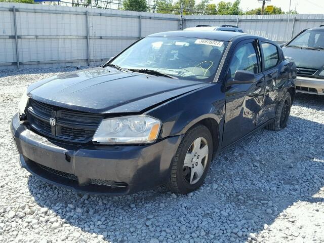 1B3LC46K28N623429 - 2008 DODGE AVENGER SE BLUE photo 2