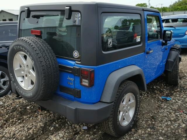 1J4AA2D19BL636895 - 2011 JEEP WRANGLER S BLUE photo 4
