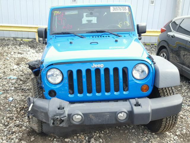 1J4AA2D19BL636895 - 2011 JEEP WRANGLER S BLUE photo 9