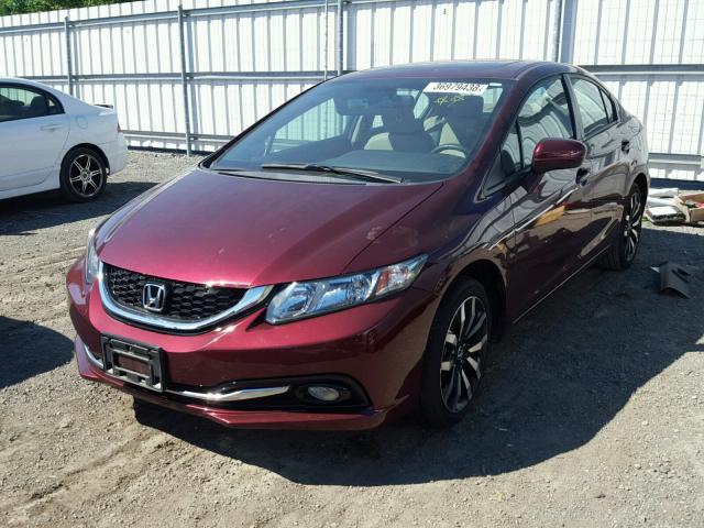 19XFB2F99EE226140 - 2014 HONDA CIVIC EXL RED photo 2