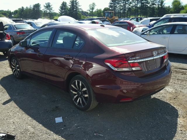19XFB2F99EE226140 - 2014 HONDA CIVIC EXL RED photo 3