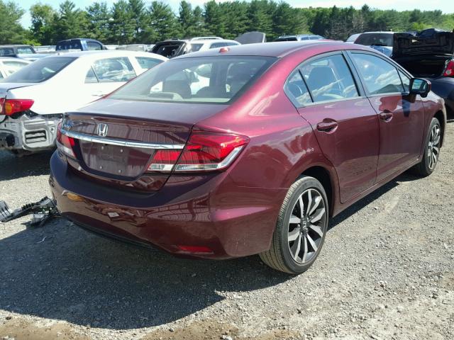 19XFB2F99EE226140 - 2014 HONDA CIVIC EXL RED photo 4
