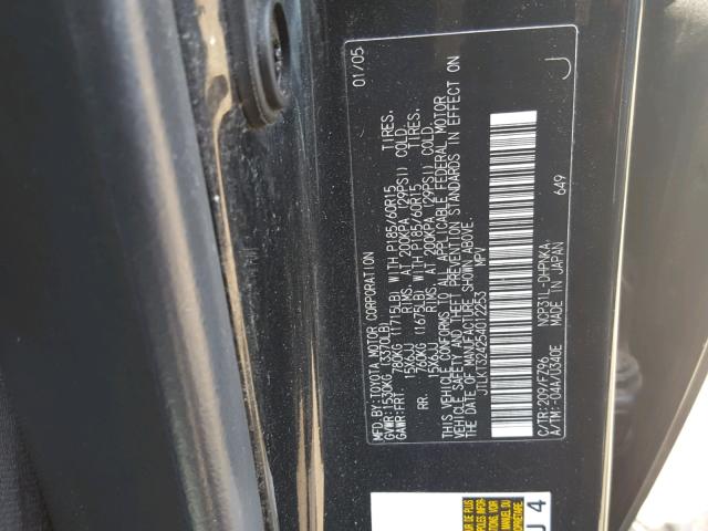 JTLKT324254012253 - 2005 TOYOTA SCION XB შავი ფოტო 10