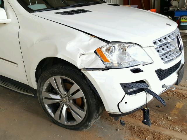 4JGBB5GB8BA642210 - 2011 MERCEDES-BENZ ML 350 WHITE photo 9