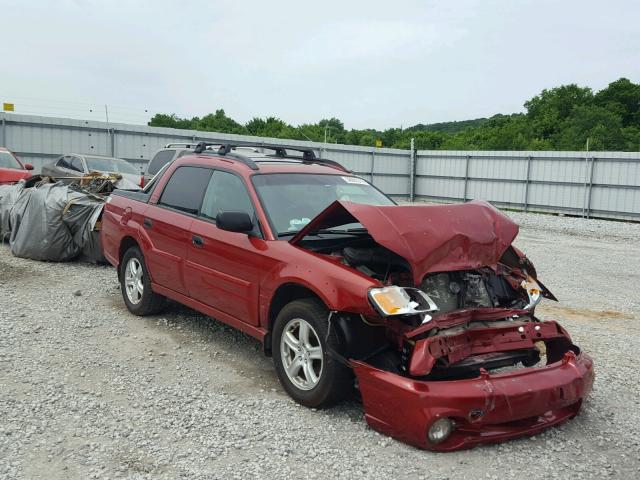 4S4BT62C357104048 - 2005 SUBARU BAJA SPORT RED photo 1