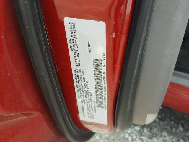 4S4BT62C357104048 - 2005 SUBARU BAJA SPORT RED photo 10