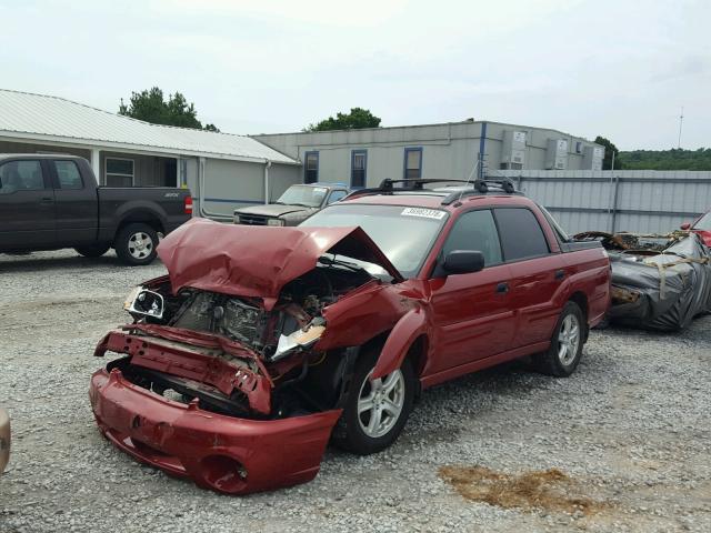 4S4BT62C357104048 - 2005 SUBARU BAJA SPORT RED photo 2