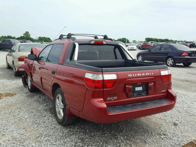 4S4BT62C357104048 - 2005 SUBARU BAJA SPORT RED photo 3