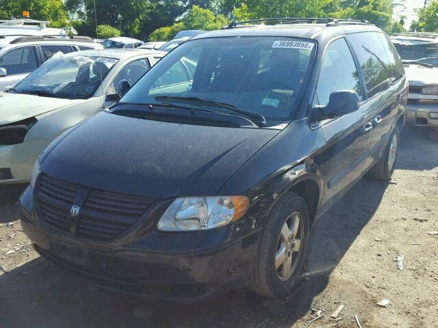 1D4GP45R75B233753 - 2005 DODGE CARAVAN SX BLACK photo 2