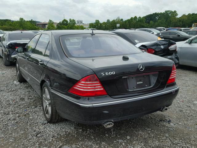 WDBNG76J46A467126 - 2006 MERCEDES-BENZ S 600 BLACK photo 3