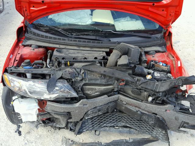 KNAFW6A34C5488832 - 2012 KIA FORTE SX RED photo 7