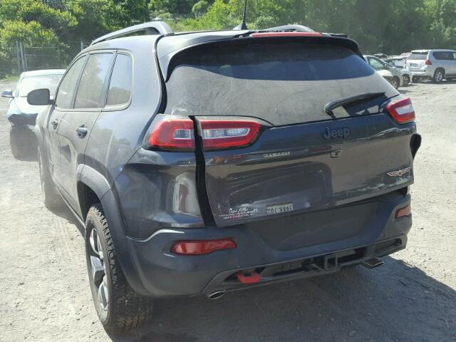 1C4PJMBX4JD505384 - 2018 JEEP CHEROKEE T CHARCOAL photo 3