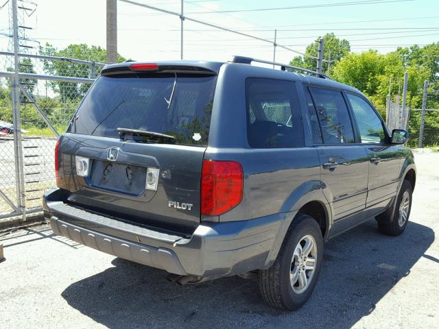 2HKYF18413H622838 - 2003 HONDA PILOT EX GRAY photo 4