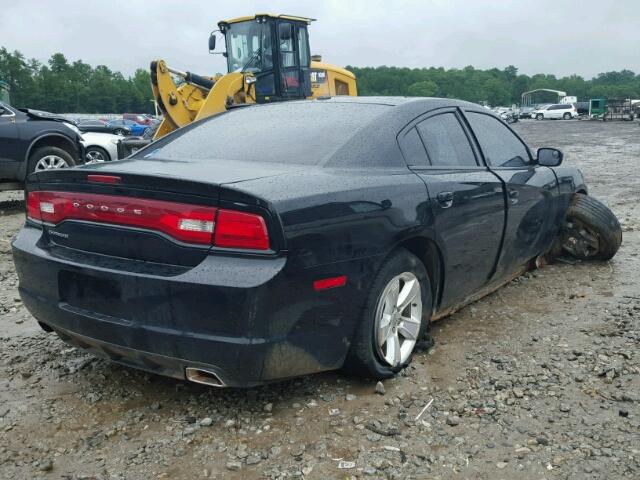 2C3CDXBG3CH203604 - 2012 DODGE CHARGER SE BLACK photo 4