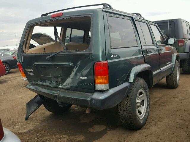 1J4FF48S01L564327 - 2001 JEEP CHEROKEE GREEN photo 4