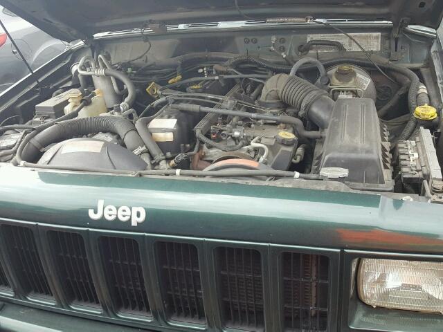 1J4FF48S01L564327 - 2001 JEEP CHEROKEE GREEN photo 7