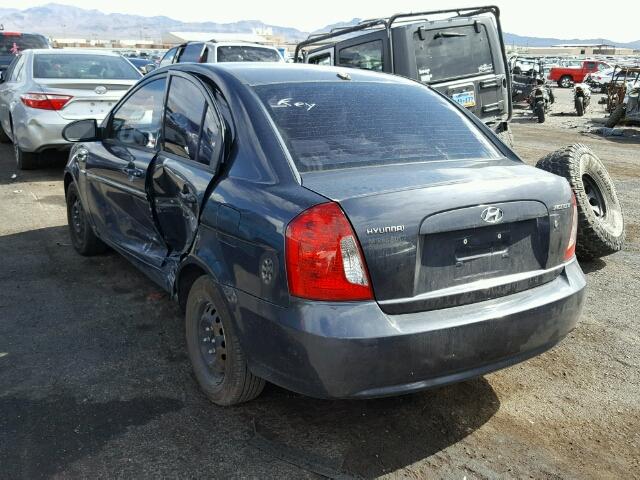 KMHCN46C28U271195 - 2008 HYUNDAI ACCENT GLS BLUE photo 3