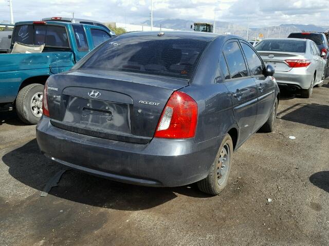 KMHCN46C28U271195 - 2008 HYUNDAI ACCENT GLS BLUE photo 4