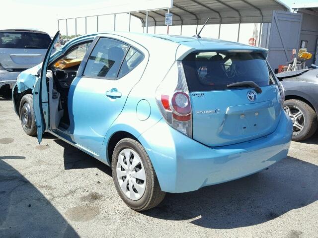 JTDKDTB30D1056350 - 2013 TOYOTA PRIUS C BLUE photo 3