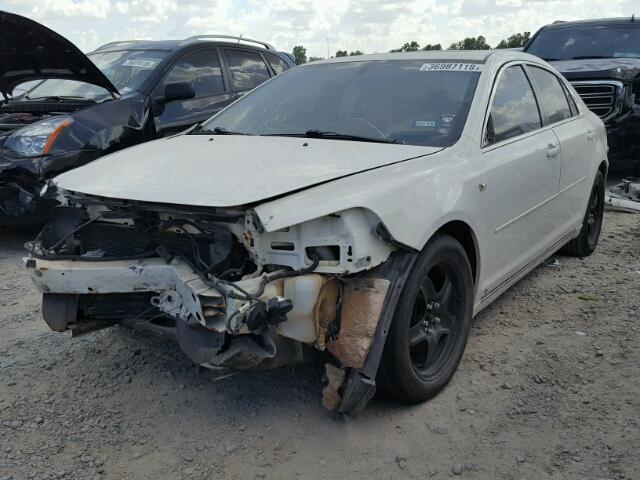 1G1ZH57B084247116 - 2008 CHEVROLET MALIBU 1LT WHITE photo 2