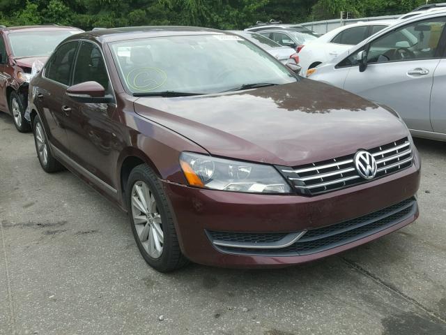 1VWCH7A37CC071736 - 2012 VOLKSWAGEN PASSAT SEL MAROON photo 1