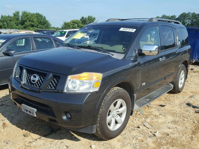 5N1BA08DX8N614349 - 2008 NISSAN ARMADA SE BLACK photo 2