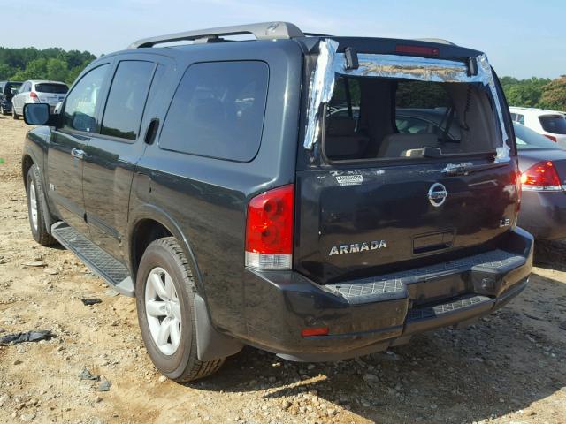 5N1BA08DX8N614349 - 2008 NISSAN ARMADA SE BLACK photo 3