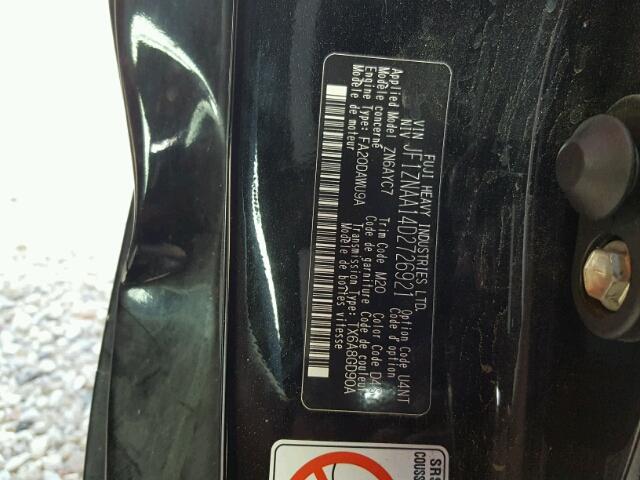 JF1ZNAA14D2726921 - 2013 TOYOTA SCION FR-S BLACK photo 10