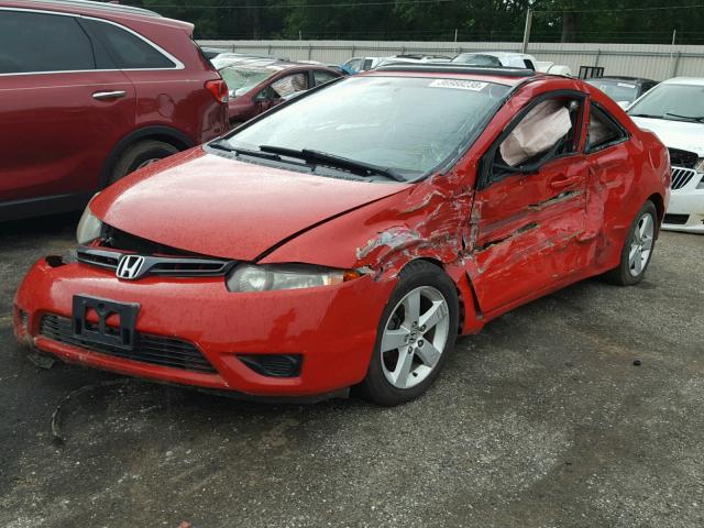 2HGFG12948H505149 - 2008 HONDA CIVIC EXL წითელი ფოტო 2