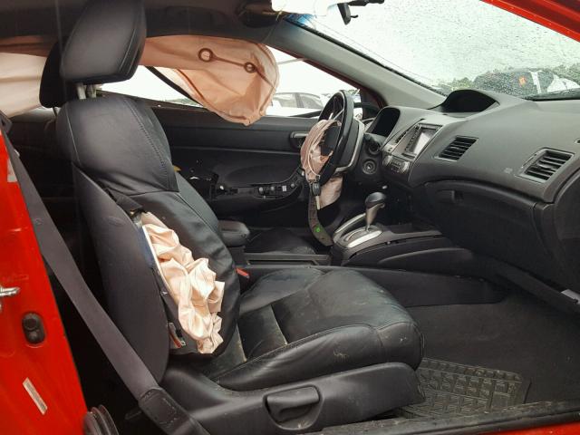 2HGFG12948H505149 - 2008 HONDA CIVIC EXL წითელი ფოტო 5