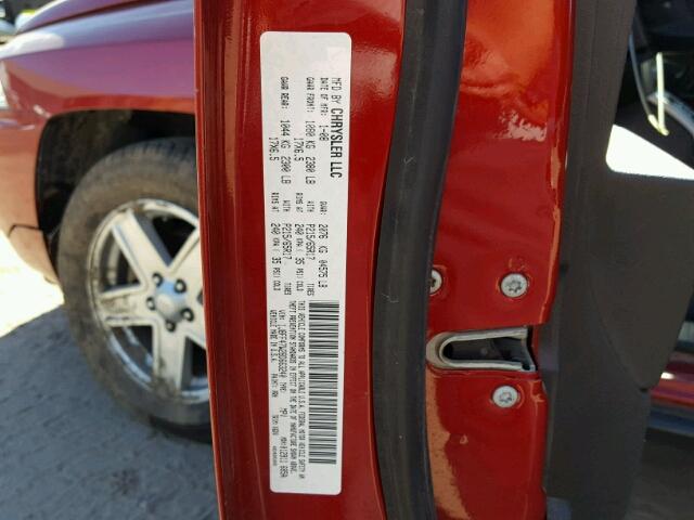 1J8FF47W28D663240 - 2008 JEEP COMPASS SP RED photo 10