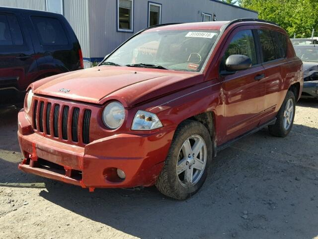 1J8FF47W28D663240 - 2008 JEEP COMPASS SP RED photo 2