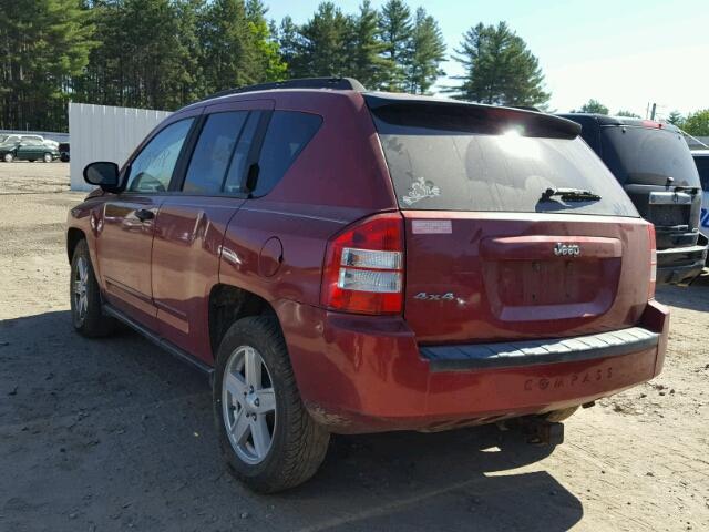 1J8FF47W28D663240 - 2008 JEEP COMPASS SP RED photo 3