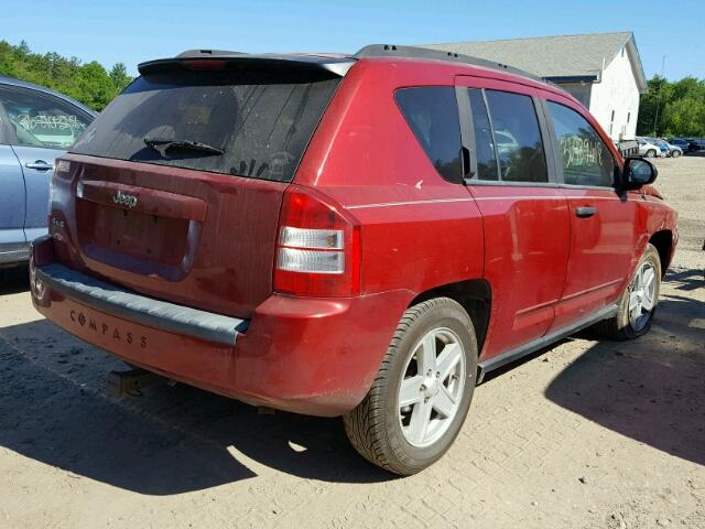 1J8FF47W28D663240 - 2008 JEEP COMPASS SP RED photo 4