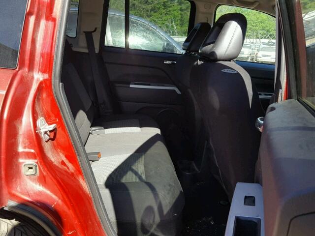 1J8FF47W28D663240 - 2008 JEEP COMPASS SP RED photo 6