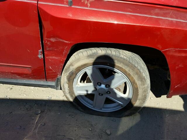 1J8FF47W28D663240 - 2008 JEEP COMPASS SP RED photo 9