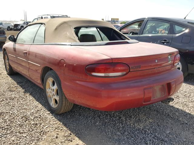 3C3EL55H2YT200633 - 2000 CHRYSLER SEBRING JX RED photo 3