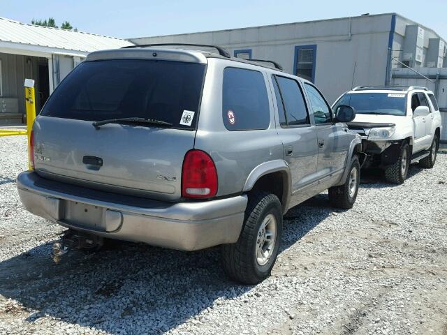 1B4HS28Z5YF292312 - 2000 DODGE DURANGO TAN photo 4