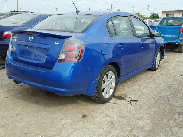 3N1AB6AP5CL715038 - 2012 NISSAN SENTRA BLUE photo 4