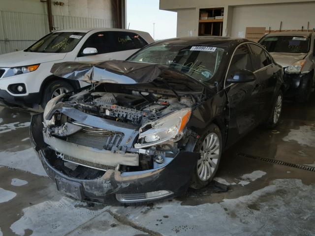 W04GS5EC1B1011511 - 2011 BUICK REGAL CXL BLACK photo 2