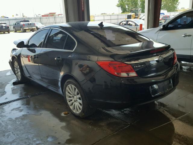 W04GS5EC1B1011511 - 2011 BUICK REGAL CXL BLACK photo 3