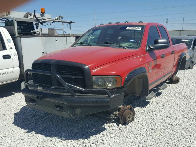 3D7KU28C14G151167 - 2004 DODGE RAM 2500 S RED photo 2
